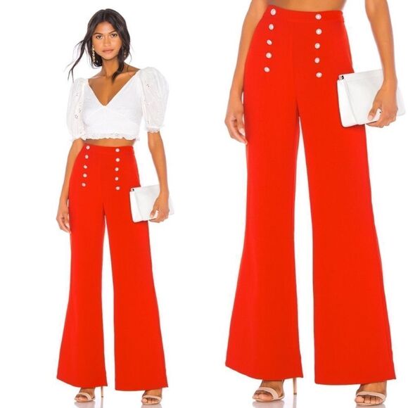 Likely Pants - Likely James Wide Leg Pants Scarlet Red 12 NEW